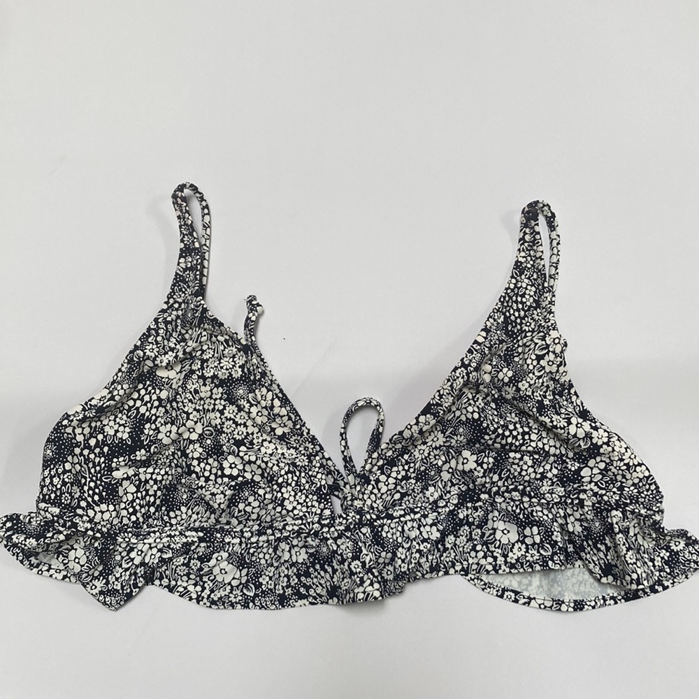 J Crew French Bikini Ruffle Top in Valley Floral - Picture 2 of 5